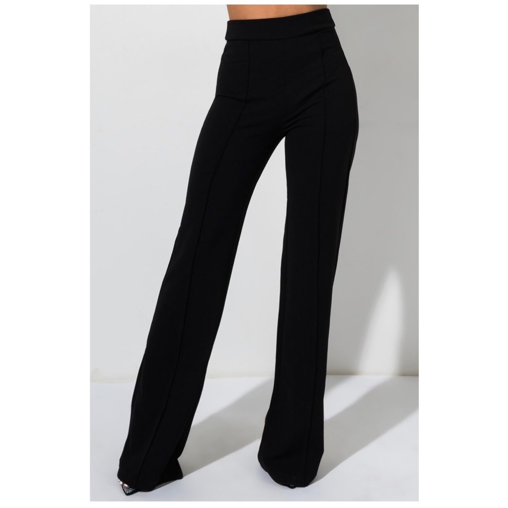 Akira High Waisted Wide Leg Black Pants